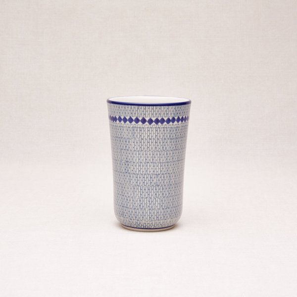 Bunzlauer Keramik Becher ohne Henkel 13 cm hoch, Form 076, Dekor 903Ax