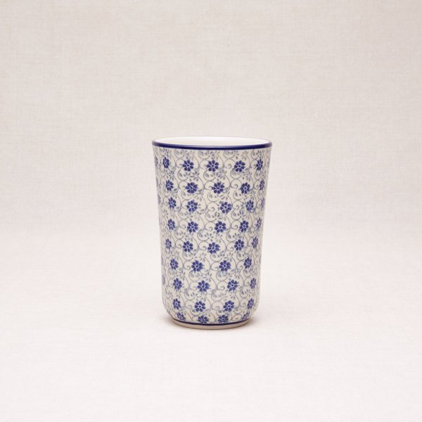 Bunzlauer Keramik Becher ohne Henkel 13 cm hoch, Form 076, Dekor 2068x