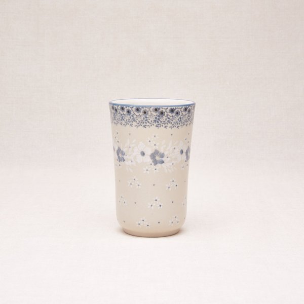 Bunzlauer Keramik Becher ohne Henkel 13 cm hoch, Form 076, Dekor 2335*