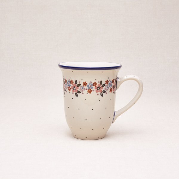 Bunzlauer Keramik Becher mit Henkel 12 cm hoch, Form 826, Dekor 2067x