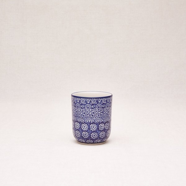 Bunzlauer Keramik Becher ohne Henkel 8 cm hoch, Form 728, Dekor 884x