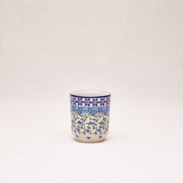 Bunzlauer Keramik Becher ohne Henkel 8 cm hoch, Form 728, Dekor 1821x