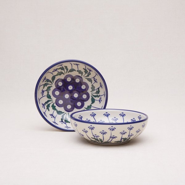 Bunzlauer Keramik Schälchen 13 cm Durchmesser, Form B89, Dekor 377Rx