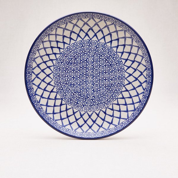 Bunzlauer Keramik Essteller 25,5 cm Durchmesser, Form 257, Dekor 40x