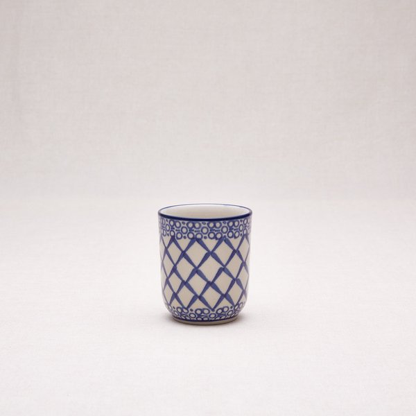Bunzlauer Keramik Becher ohne Henkel 8 cm hoch, Form 728, Dekor 40x