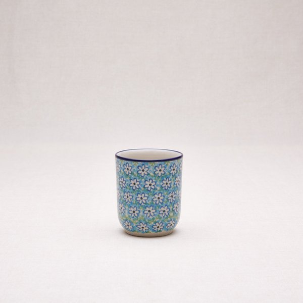 Bunzlauer Keramik Becher ohne Henkel 8 cm hoch, Form 728, Dekor 2252x