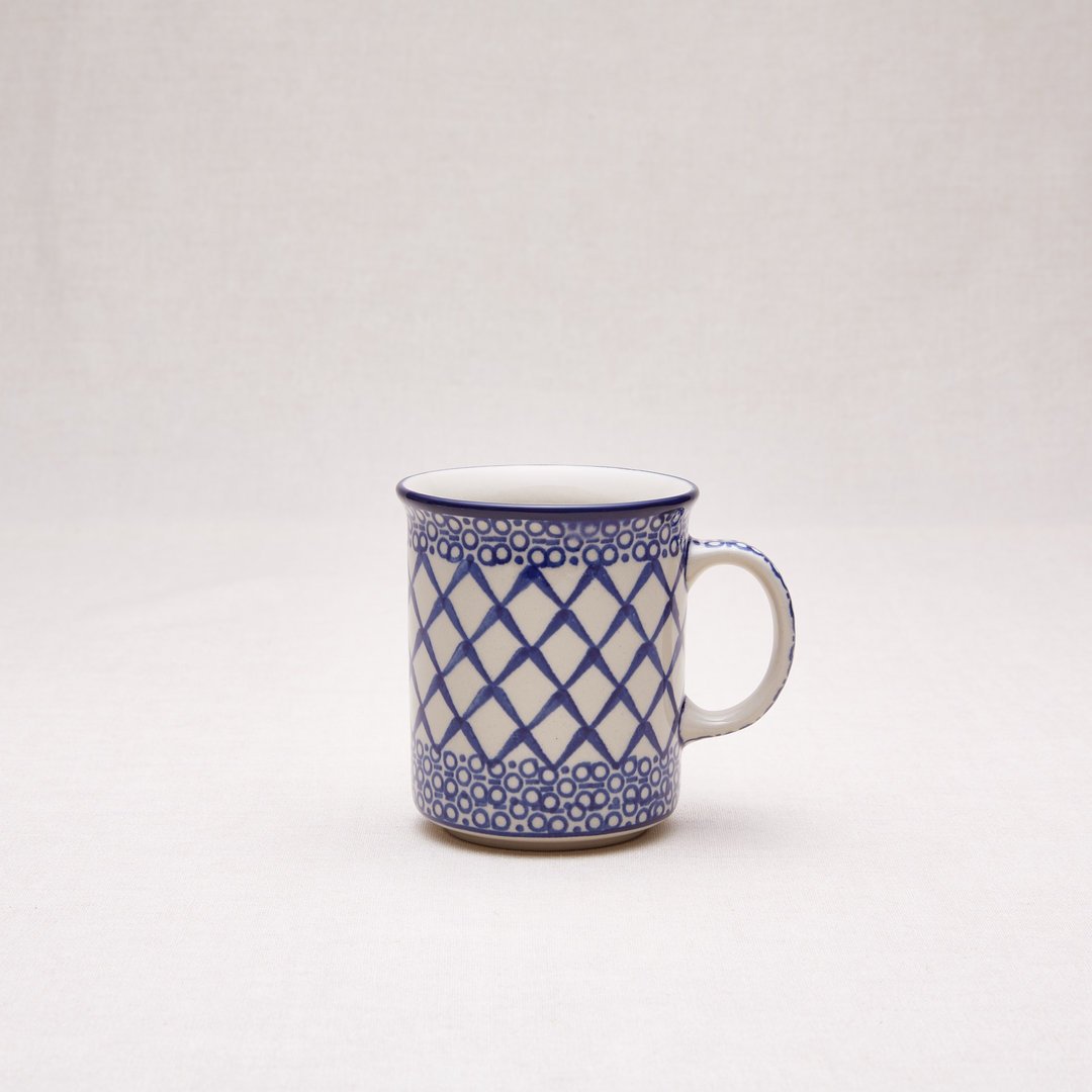 Bunzlauer Keramik Kaffeebecher mit Henkel 0.35 Liter Dekor ZACIEK braun Tasse 