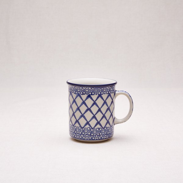 Bunzlauer Keramik Becher mit Henkel 9 cm hoch, Form 236, Dekor 40x