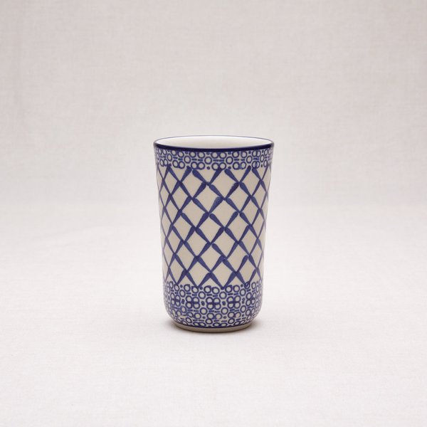 Bunzlauer Keramik Becher ohne Henkel 13 cm hoch, Form 076, Dekor 40x