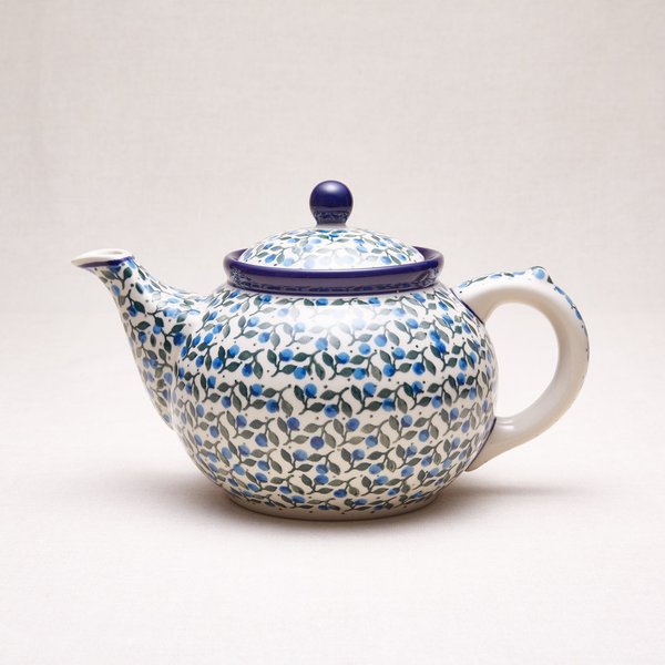 Bunzlauer Keramik Teekanne 1,2 Liter, Form 060, Dekor 1658x