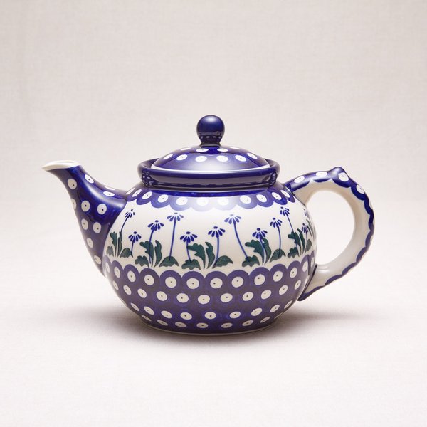 Bunzlauer Keramik Teekanne 1,2 Liter, Form 060, Dekor 377Rx
