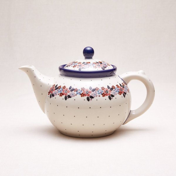 Bunzlauer Keramik Teekanne 1,2 Liter, Form 060, Dekor 2067x