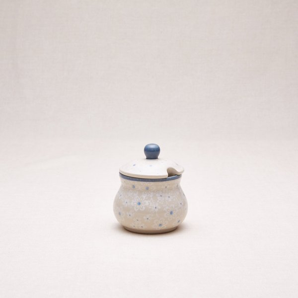 Bunzlauer Keramik Zuckerdose 8 cm hoch, Form 135, Dekor 2330*