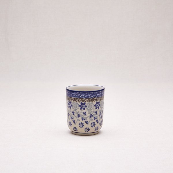 Bunzlauer Keramik Becher ohne Henkel 8 cm hoch, Form 728, Dekor 1829x