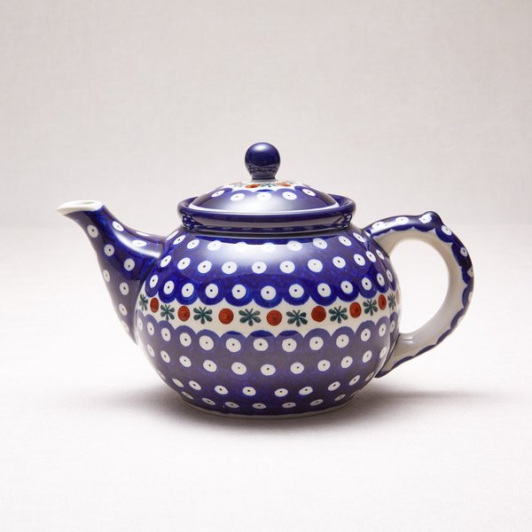 Bunzlauer Keramik Teekanne 1,2 Liter, Form 060, Dekor 70x