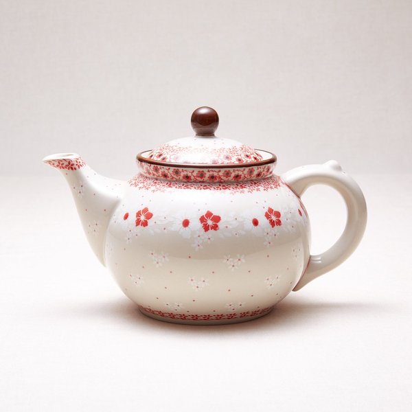 Bunzlauer Keramik Teekanne 1,2 Liter, Form 060, Dekor 2574V