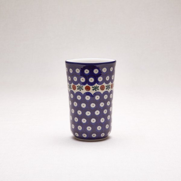 Bunzlauer Keramik Becher ohne Henkel 13 cm hoch, Form 076, Dekor 70x