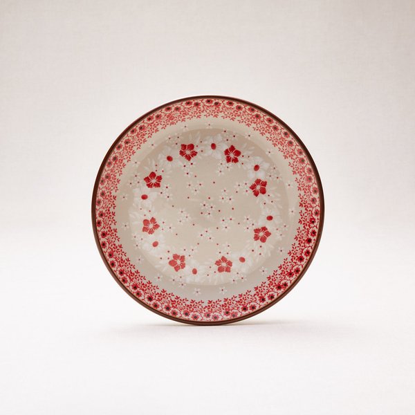 Bunzlauer Keramik Frühstücksteller 20 cm Durchmesser, Form 086, Dekor 2574V