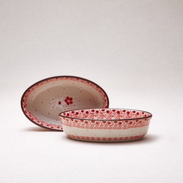 Bunzlauer Keramik Mini-Auflaufform, Form A35, Dekor 2574V