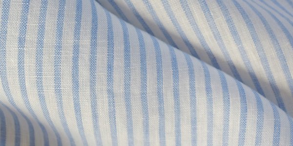 Leinenbettwäsche Kissenbezug 40x80cm Weiss breit +Blau