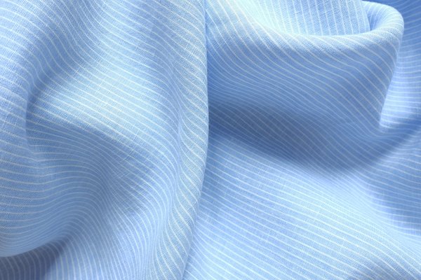 Leinenbettwäsche Kissenbezug 80x80cm Blau breit +Weiss