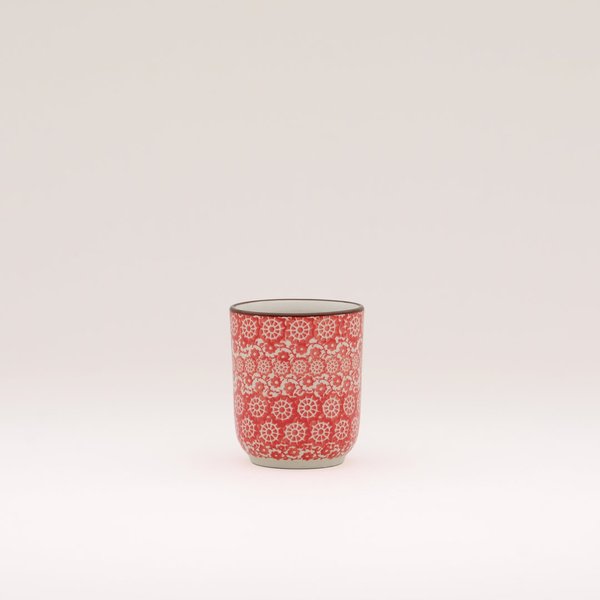 Bunzlauer Keramik Becher ohne Henkel 8 cm hoch, Form 728, Dekor 2691V