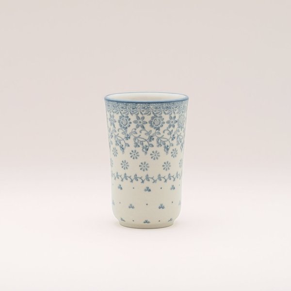 Bunzlauer Keramik Becher ohne Henkel 13 cm hoch, Form 076, Dekor 2697*