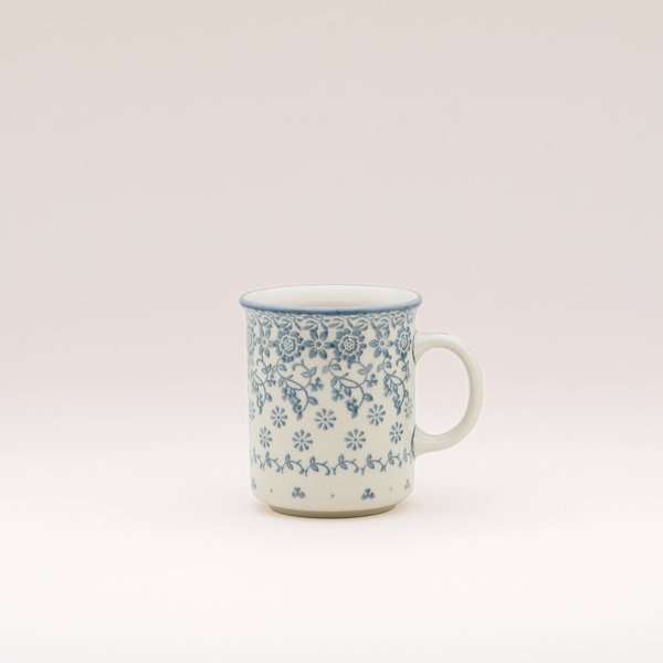 Bunzlauer Keramik Becher mit Henkel 9 cm hoch, Form 236, Dekor 2697*