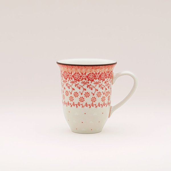 Bunzlauer Keramik Becher mit Henkel 12 cm hoch, Form 826, Dekor 2729V