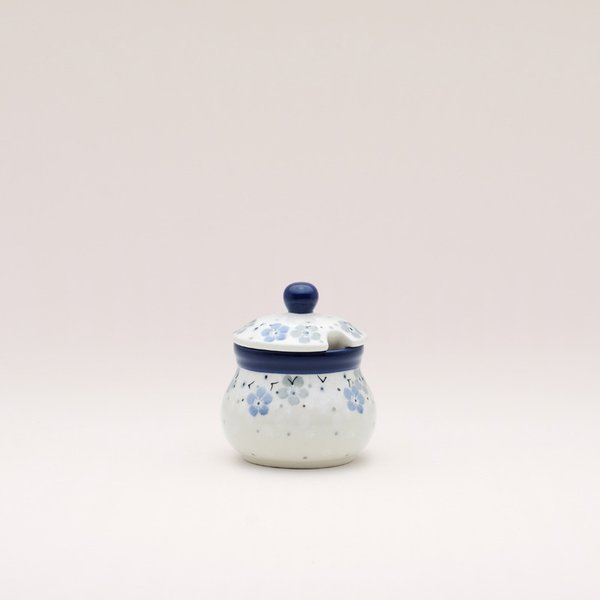 Bunzlauer Keramik Zuckerdose 8 cm hoch, Form 135, Dekor 2381x