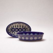 Bunzlauer Keramik Pfauenauge Mini-Auflaufform, Form A35, Dekor 54x