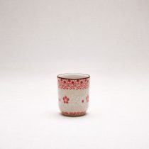 Bunzlauer Keramik Becher ohne Henkel 8 cm hoch, Form 728, Dekor 2574V