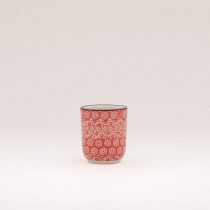 Bunzlauer Keramik Becher ohne Henkel 8 cm hoch, Form 728, Dekor 2691V