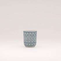 Bunzlauer Keramik Becher ohne Henkel 8 cm hoch, Form 728, Dekor 2692*