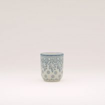 Bunzlauer Keramik Becher ohne Henkel 8 cm hoch, Form 728, Dekor 2697*