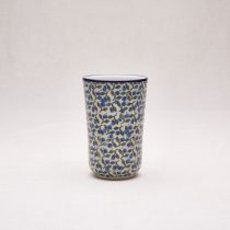 Bunzlauer Keramik Becher ohne Henkel 13 cm hoch, Form 076, Dekor 1658x