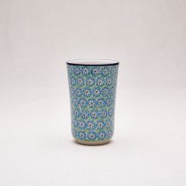 Bunzlauer Keramik Becher ohne Henkel 13 cm hoch, Form 076, Dekor 2252x