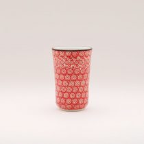 Bunzlauer Keramik Becher ohne Henkel 13 cm hoch, Form 076, Dekor 2691V