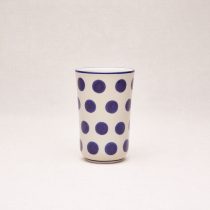 Bunzlauer Keramik Becher ohne Henkel 13 cm hoch, Form 076, Dekor 36x