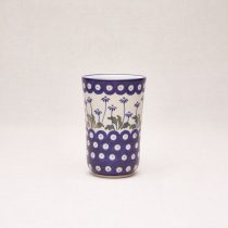 Bunzlauer Keramik Becher ohne Henkel 13 cm hoch, Form 076, Dekor 377Rx