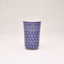 Bunzlauer Keramik Becher ohne Henkel 13 cm hoch, Form 076, Dekor 884x