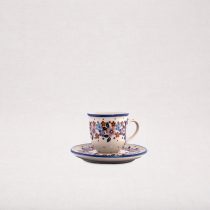 Bunzlauer Keramik Espressotasse und Untertasse, Form B10, Dekor 2067x