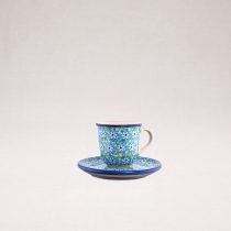 Bunzlauer Keramik Espressotasse und Untertasse, Form B10, Dekor 2252x