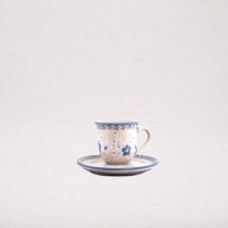 Bunzlauer Keramik Espressotasse und Untertasse, Form B10, Dekor 2335*