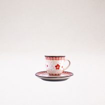 Bunzlauer Keramik Espressotasse und Untertasse, Form B10, Dekor 2574v