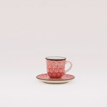 Bunzlauer Keramik Espressotasse und Untertasse, Form B10, Dekor 2691V