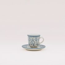 Bunzlauer Keramik Espressotasse und Untertasse, Form B10, Dekor 2697*
