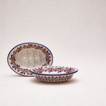 Bunzlauer Keramik Seifenschale mit 3 Löchern, Form 879, Dekor 2067x