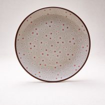 Bunzlauer Keramik Essteller 25,5 cm Durchmesser, Form 257, Dekor 2542V