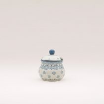Bunzlauer Keramik Zuckerdose 8 cm hoch, Form 135, Dekor 2697*